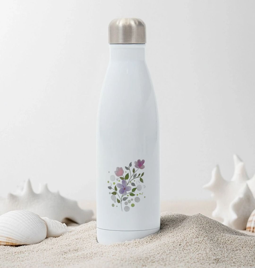 Stainless Steel Pretty Flowers Water Bottle