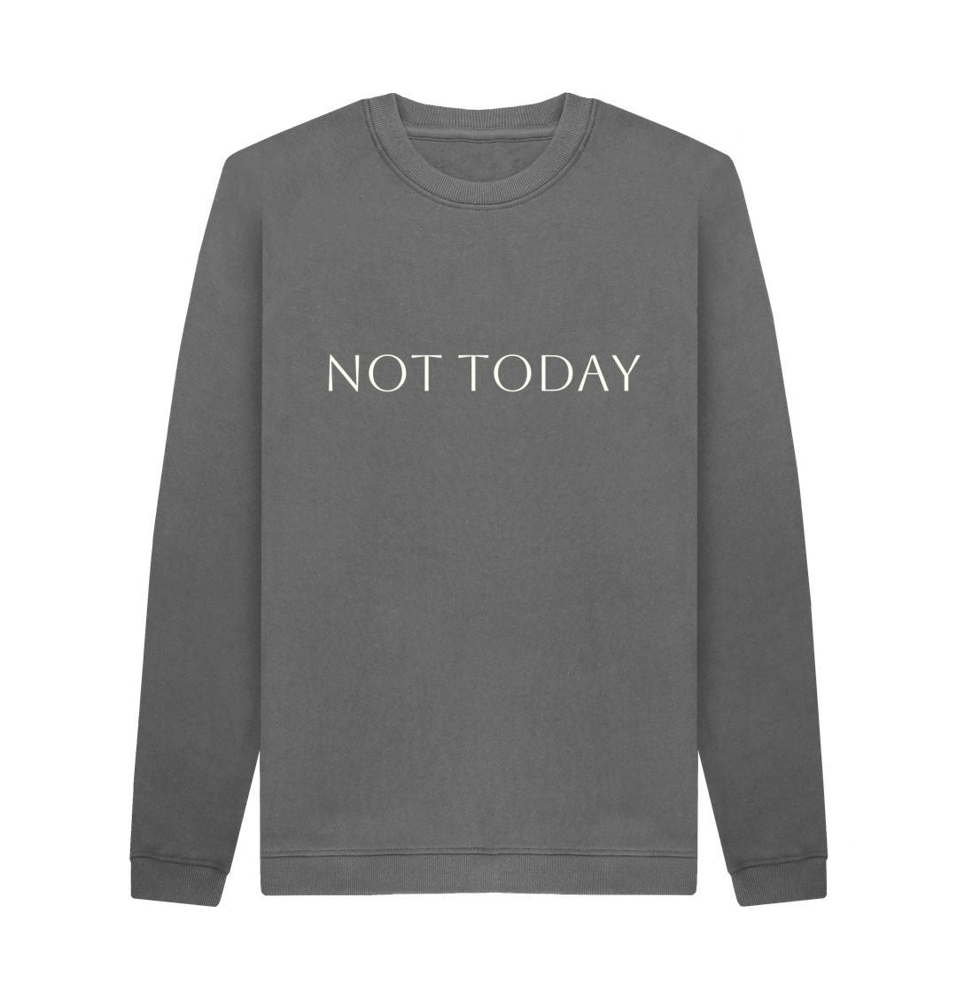 Slate Grey Not Today Crew Neck Jumper