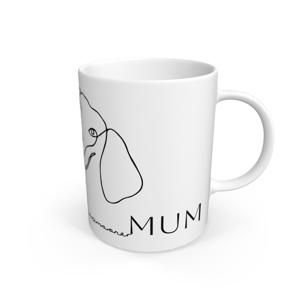 White Dog Mum Ceramic Mug