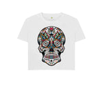 White Colourful Skeleton Boxy Tee