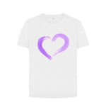 White Love Heart Relaxed Fit Tee