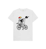 White Skeleton On The Bike Tee