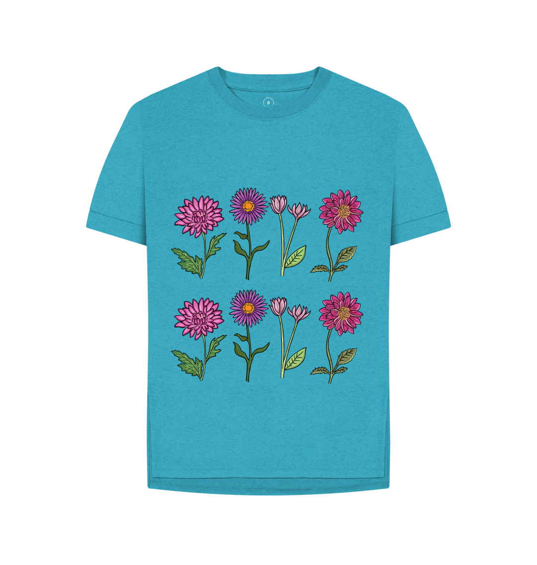 Ocean Blue Printed T-shirt Front