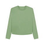 Sage Plain Boxy Jumper