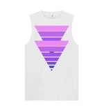 White Purple Triangles Vest