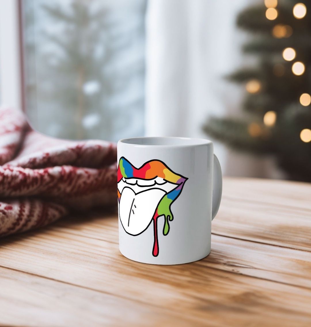 Funky Lips Ceramic Mug