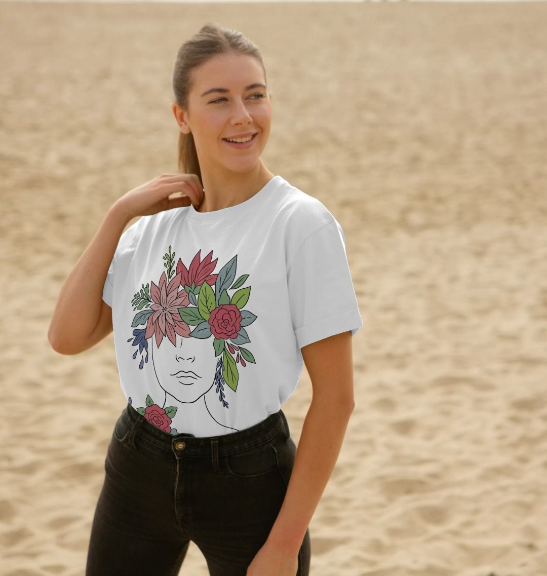 Headful Of Flowers Relaxed Tee