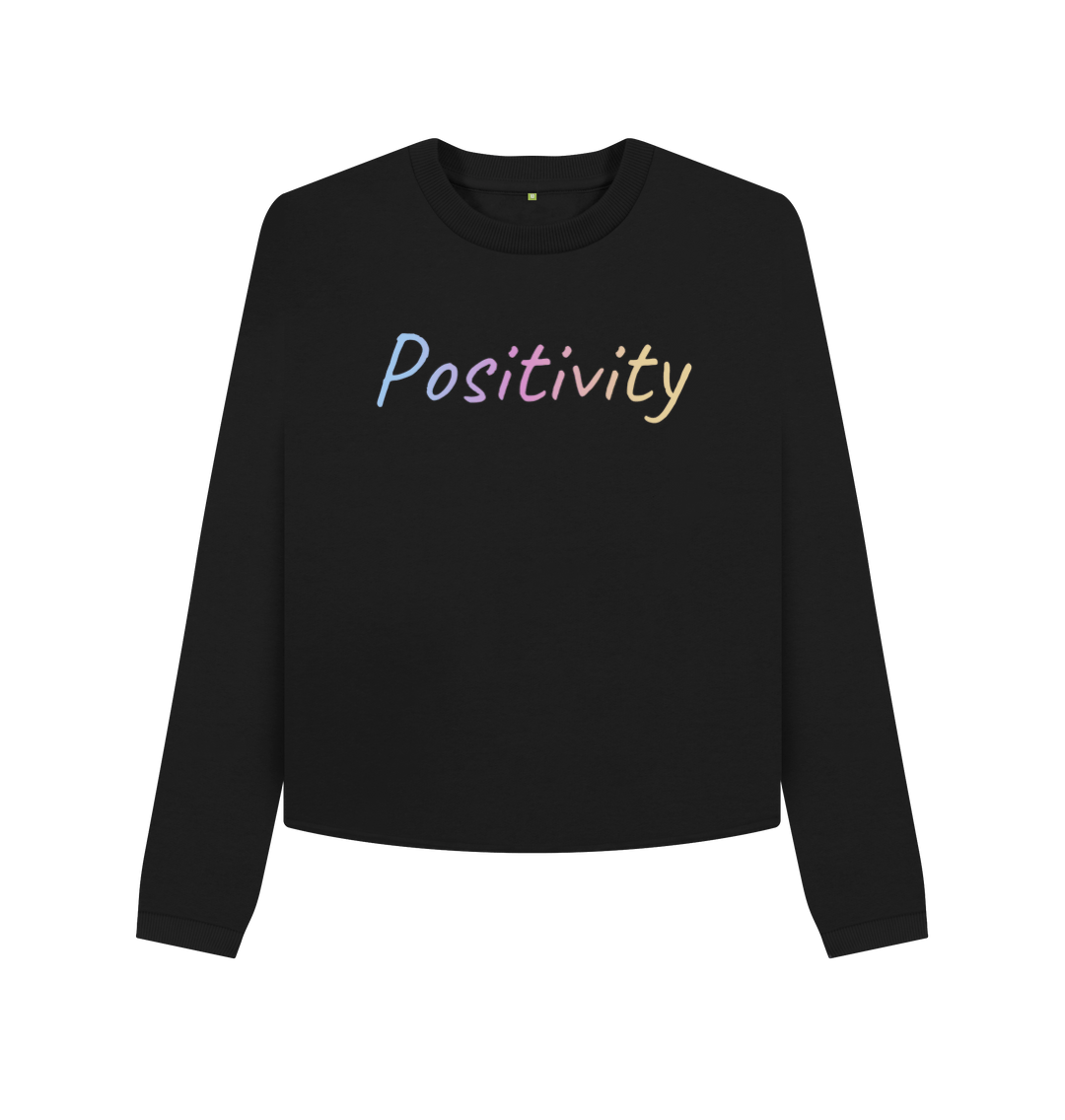 Black Printed Boxy Jumpers Front
