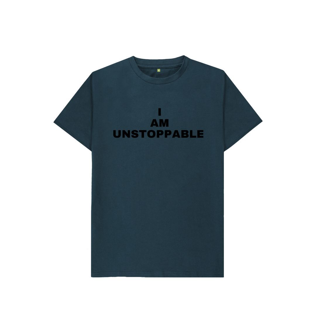 Denim Blue I Am Unstoppable Tee