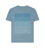 Stone Blue Blue Patterned Waves Tee