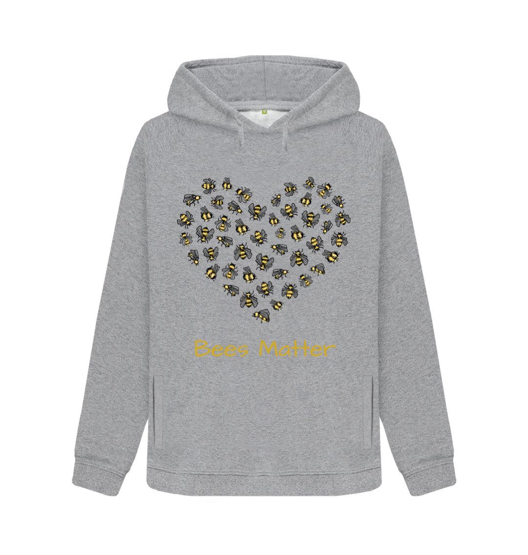 Light Heather Bees Matter Hoody