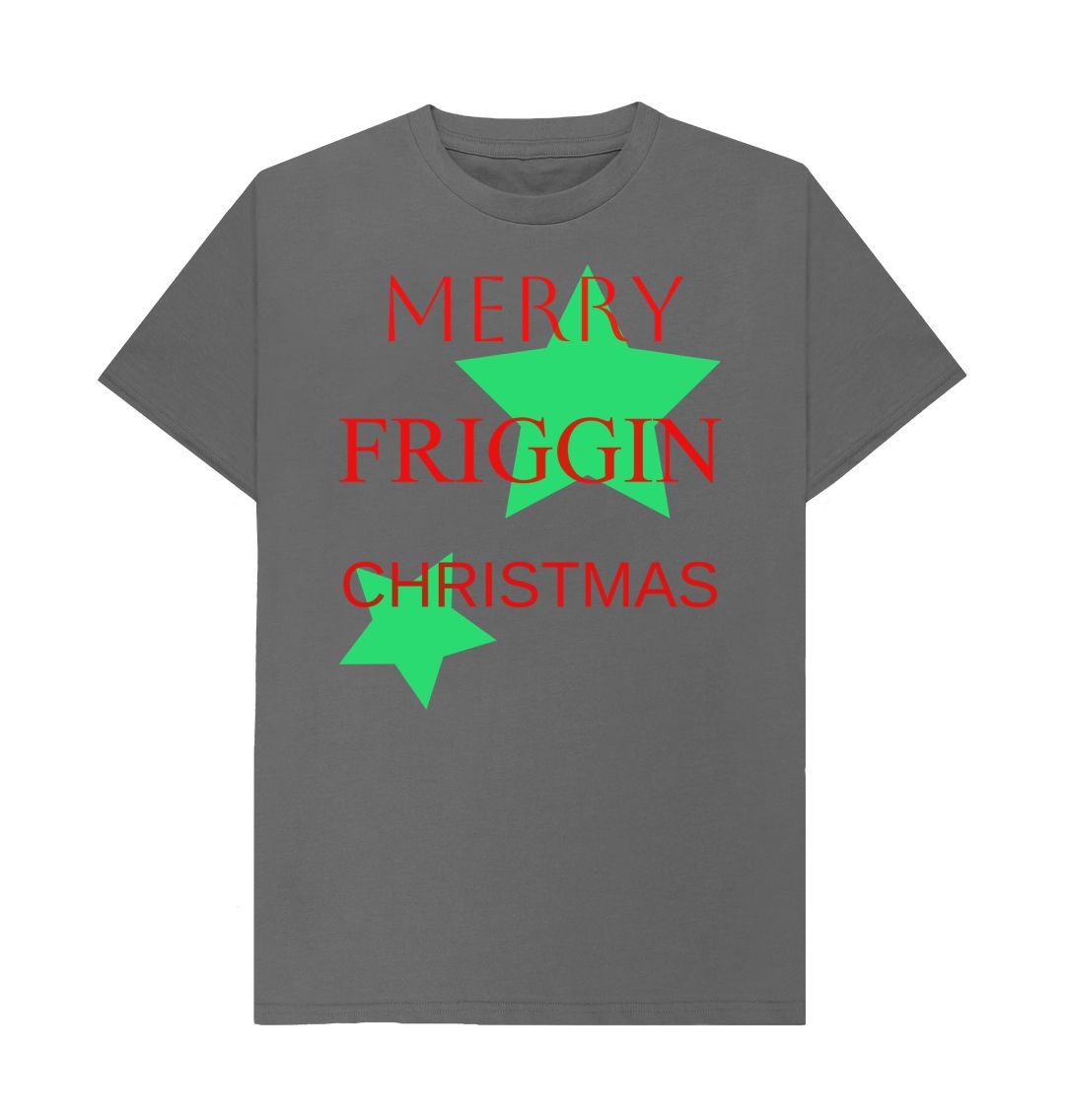 Slate Grey Merry Friggin Christmas Tee