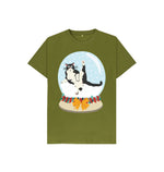 Moss Green Cat Snow Globe Tee