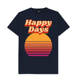 Navy Blue Sunset Happy Days Tee