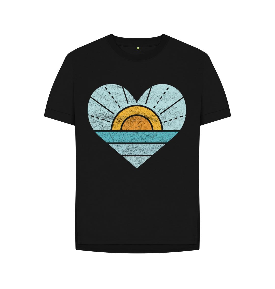 Black Heart, Sunset And Sea Relaxed Tee