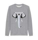 Light Heather Printed Sweater Front