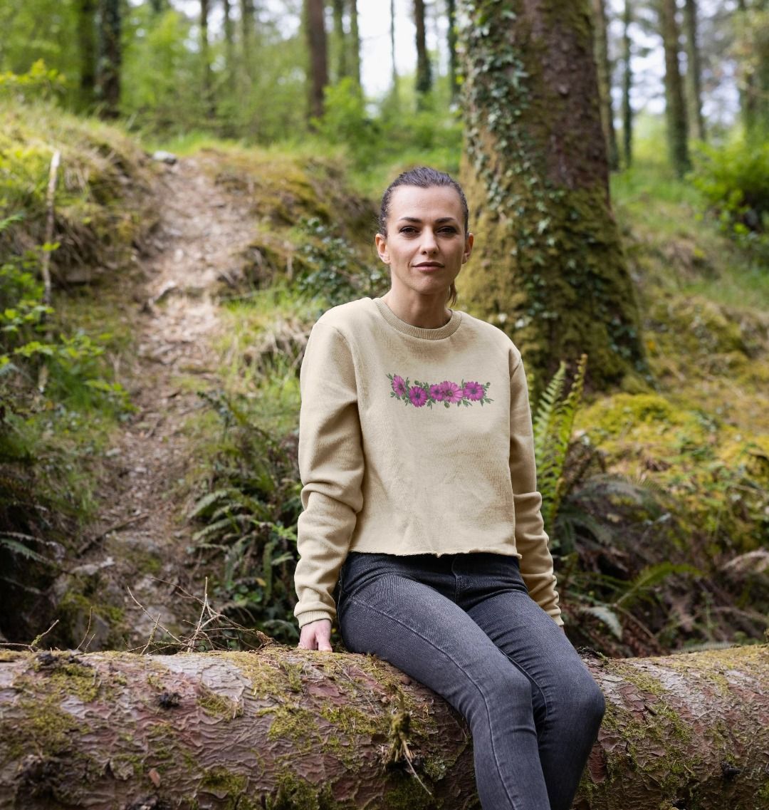 Pink Flowers Boxy Jumper