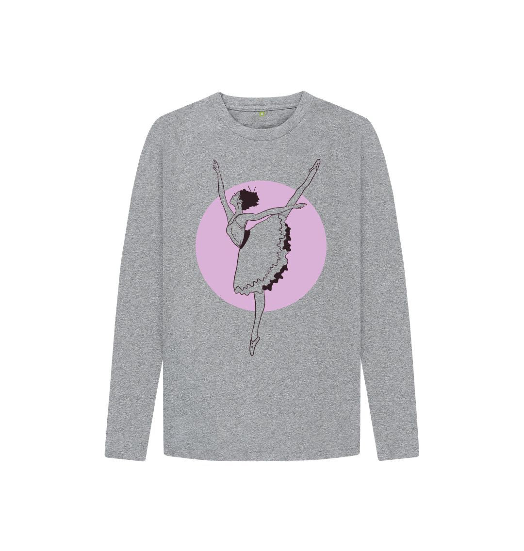 Athletic Grey Ballerina Long Sleeve Tee