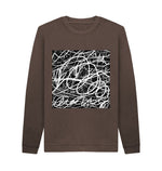 Chocolate Scribble Crew Neck Jumper