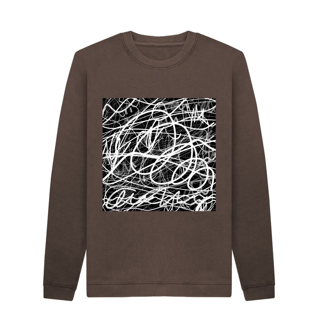 Chocolate Scribble Crew Neck Jumper