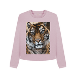 Mauve Printed Boxy Jumpers Front