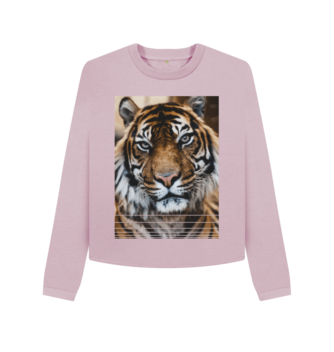 Mauve Printed Boxy Jumpers Front
