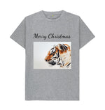 Athletic Grey Merry Christmas Tiger Tee