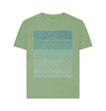 Sage Blue Patterned Waves Tee