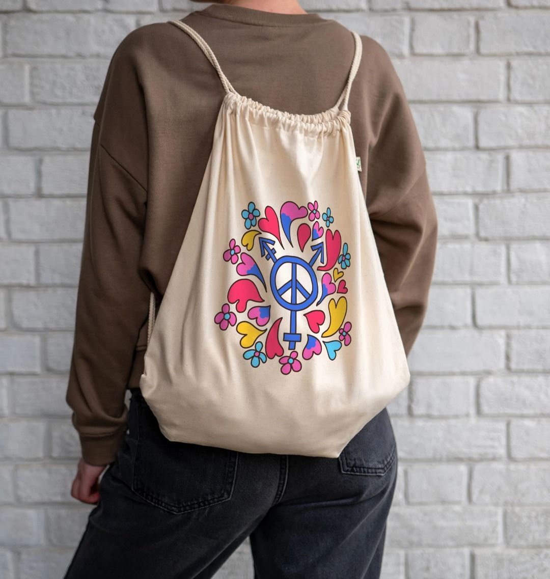 Peace And Pride Drawstring Bag