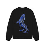 Black Blue Whale Oversized Jumper