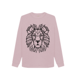 Mauve Printed Sweater Front