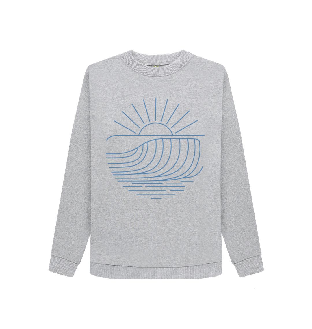 Light Heather Sun Rays Crew Neck Sweatshirt