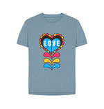 Stone Blue Pride Love Relaxed Fit Tee