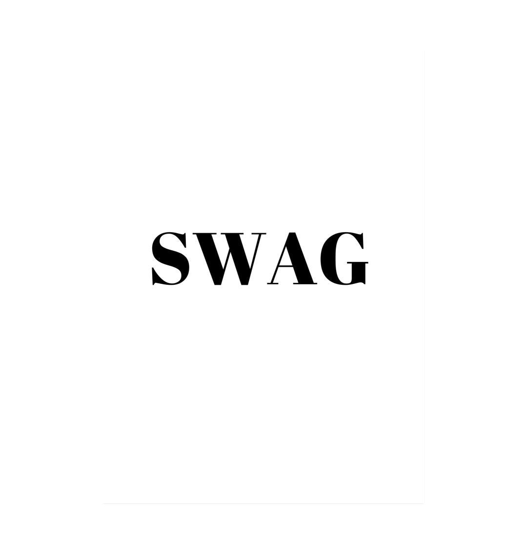 White Swag Poster