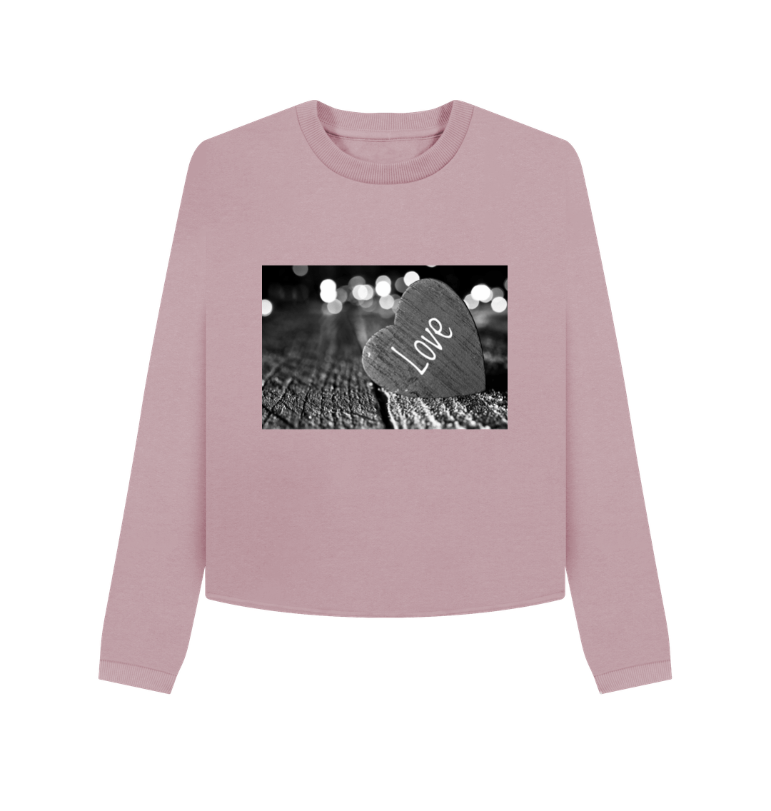 Mauve Printed Boxy Jumpers Front