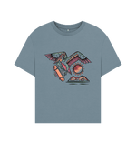 Stone Blue Sunset Seagull Oversized Tee