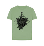 Sage Sword & Flower Relaxed Tee