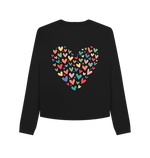 Black Printed Boxy Jumpers Back