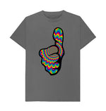 Slate Grey Pyschadelic Thumbs Up Tee