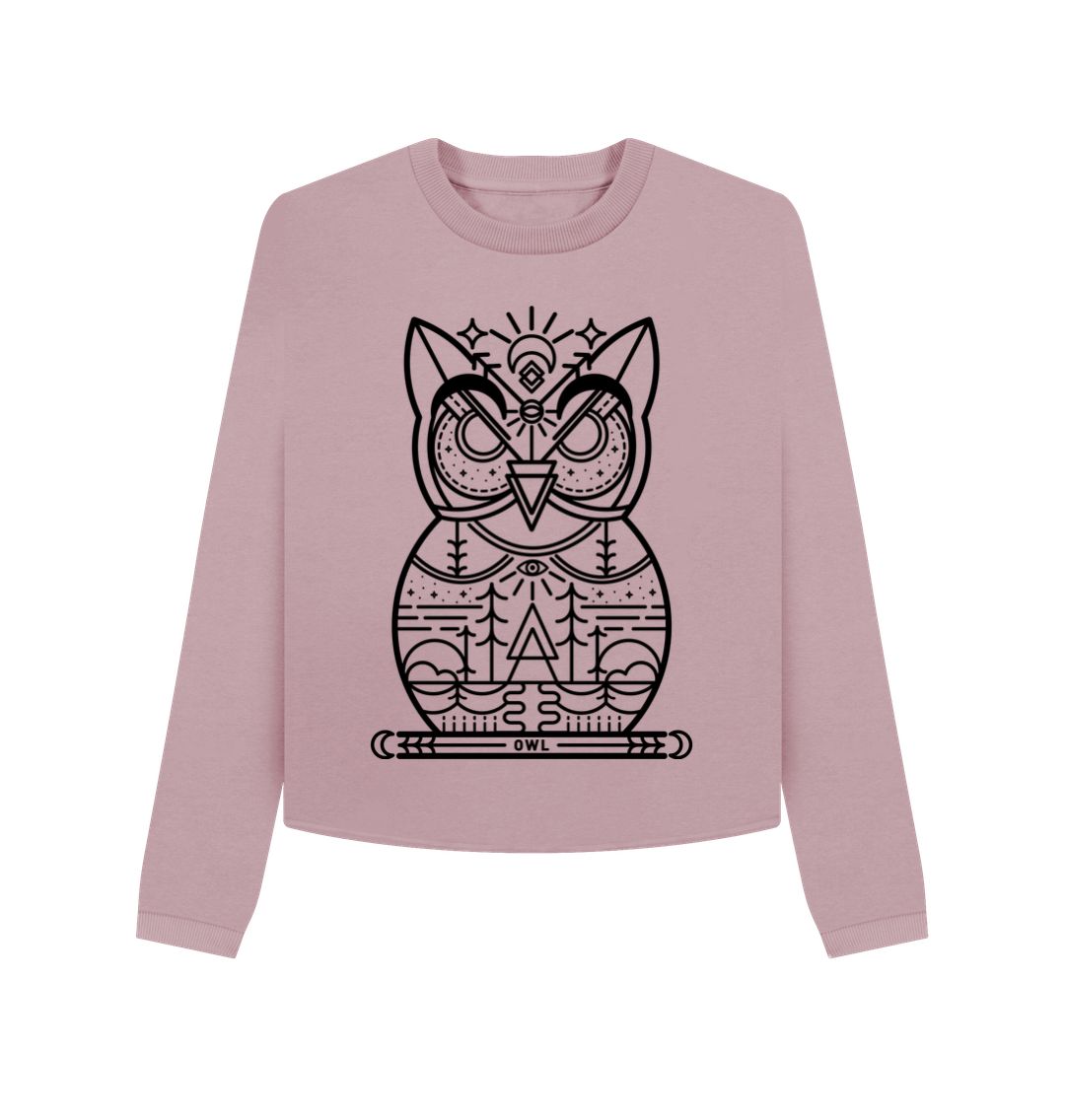 Mauve Owl Boxy Jumper