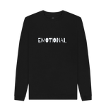 Black Recycled Printed Sweater Front
