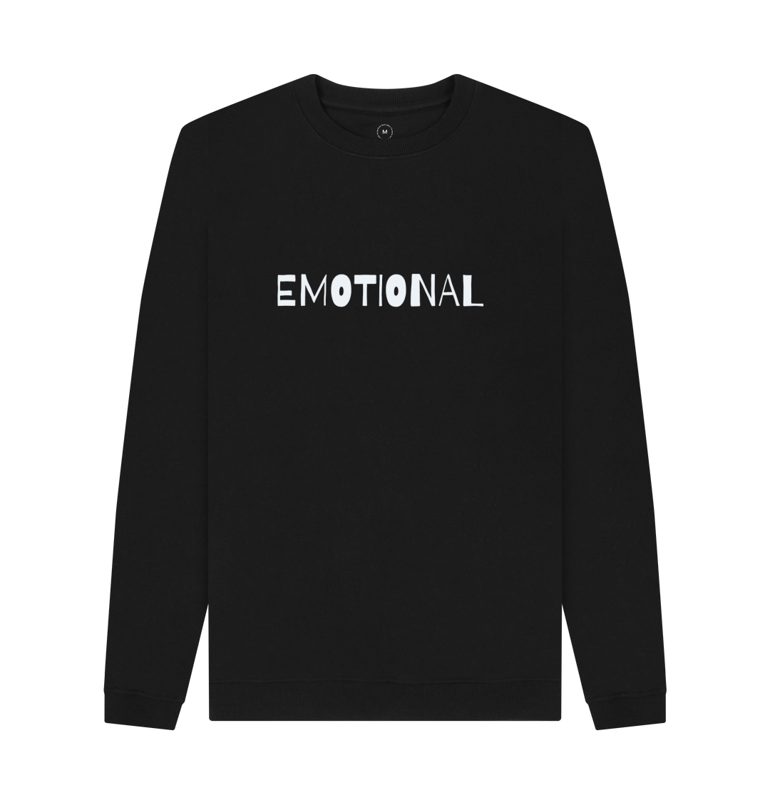 Black Recycled Printed Sweater Front