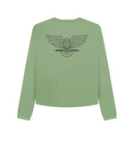 Sage Fly High Owl Boxy Jumper