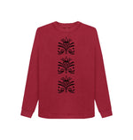 Cherry Patterned Crew Neck Sweatshirt