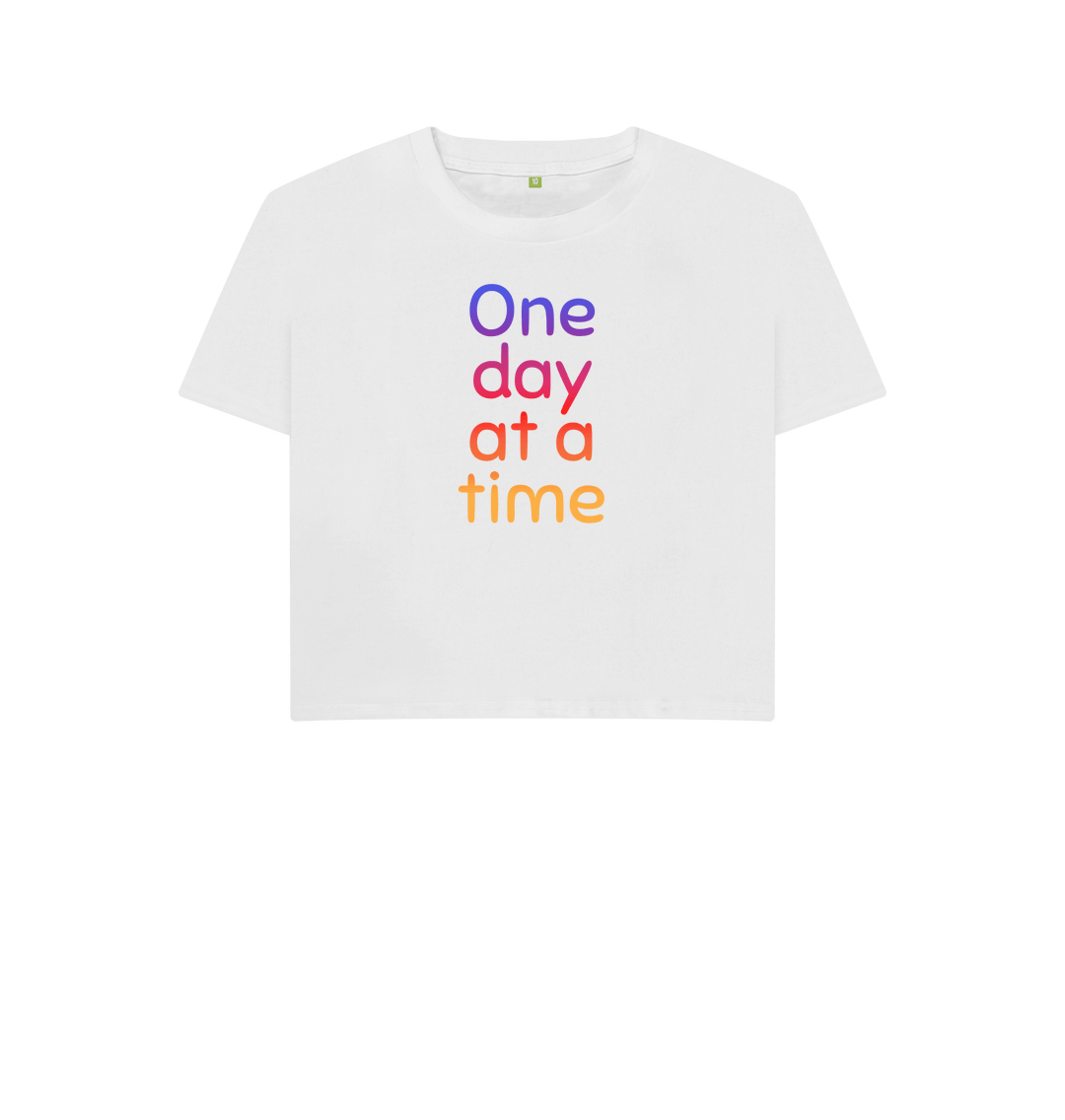 White Printed T-shirt Front