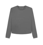 Slate Grey Plain Boxy Jumper