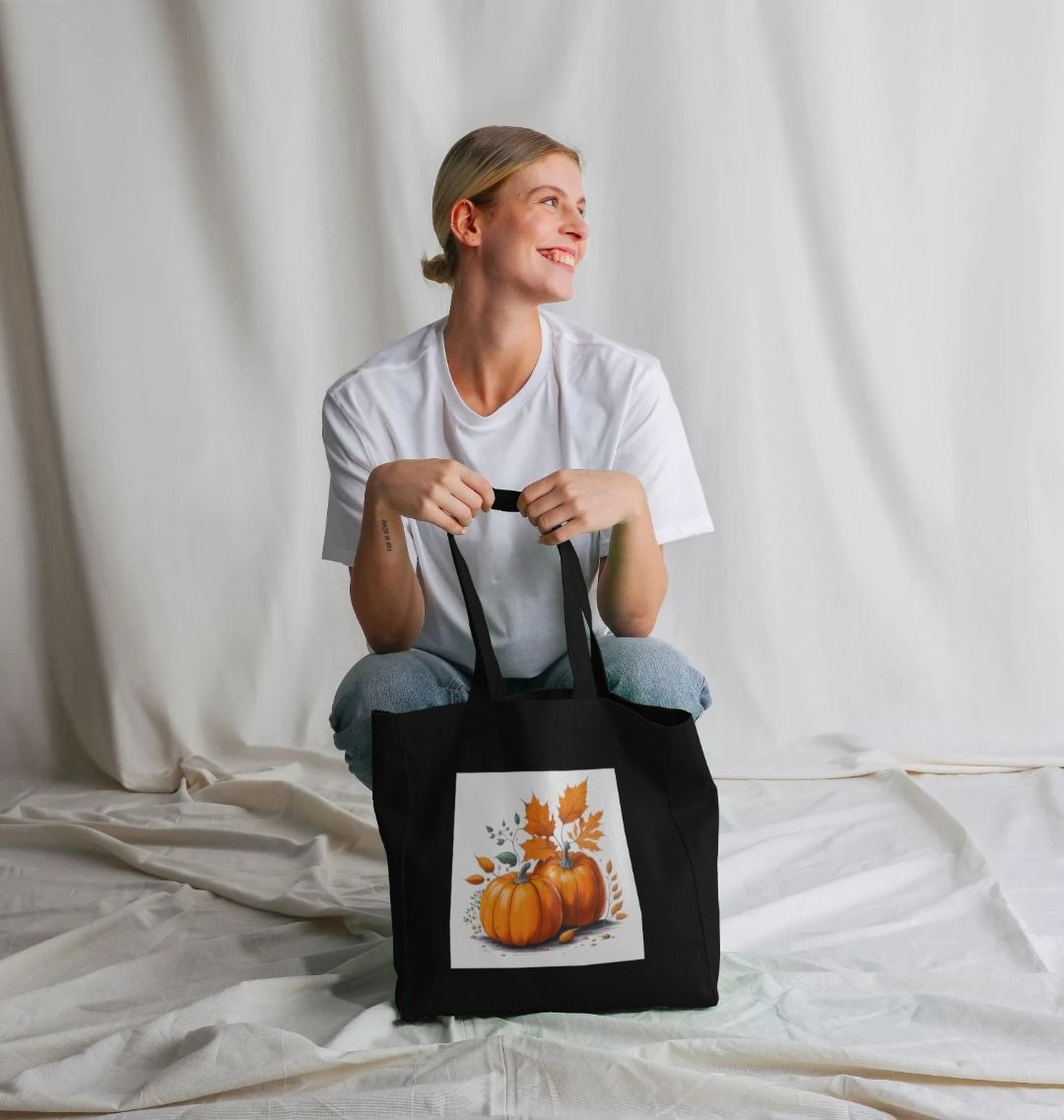 Pumpkins And Leaves Shopper Tote