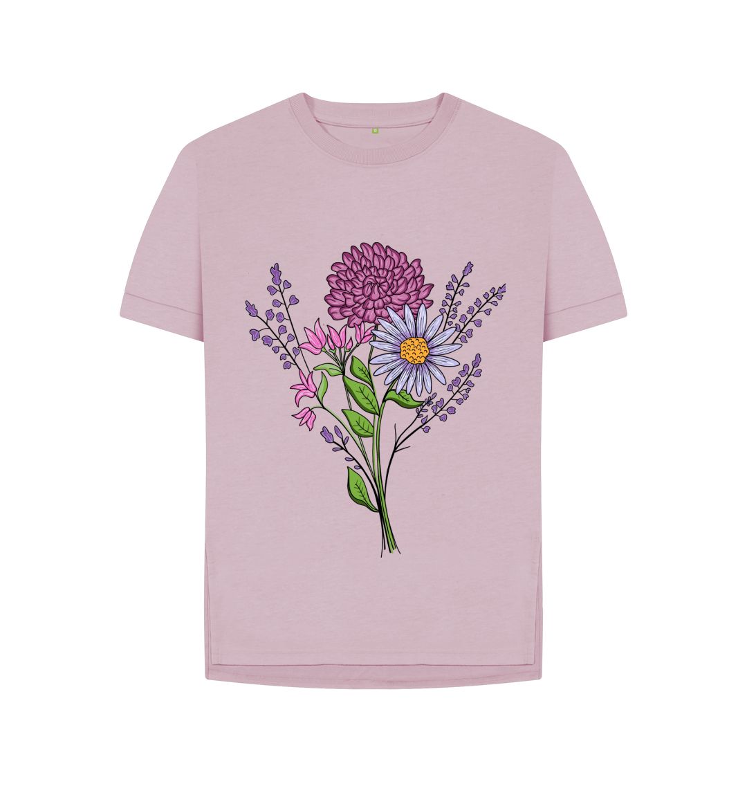 Mauve Beautiful Pink and Purple Flowers  Relaxed Tee