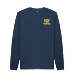 Navy Blue Ride The Wave Crew Neck Jumper