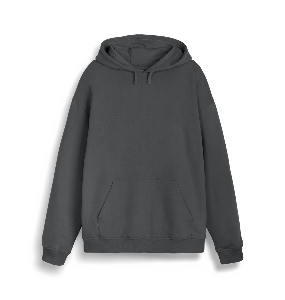 Anthracite Plain Unisex Cruiser Iconic Hoodie Sweatshirt